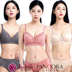 (20%쿠폰) 비너스 브라 팬티 세트 빅사이즈 A B C D E F 컵 노와이어 홑겹 브래지어 여자 여성 속옷 비비안
