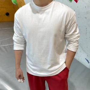 남성 10수 클라이밍 비침없는 긴팔 티셔츠 캠핑 등산 아웃도어 쭉티 어깨넓어보이는 세미오버핏 무지 면티