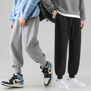 남녀 특양면 밴딩 조거 스웨트 팬츠 남자 여자 가을 겨울 면 트레이닝 바지 회색 츄리닝 운동복 기모 선택