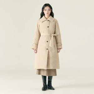 (스타필드 안성 로엠) 니트카라 트렌치 롱다운_RMJDF4CR14