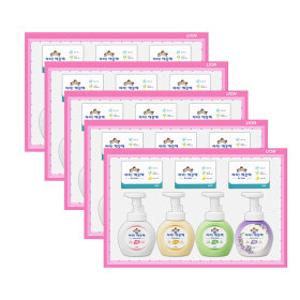 아이깨끗해 핸드워시 선물세트 용기 250ml 4종+비누 3개 X 5세트