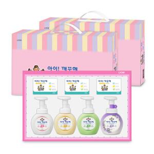 아이깨끗해 핸드워시 선물세트 용기 250ml 4종+비누 3개 X 2세트