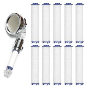 (샤워기헤드+필터 10개 특가/무배)온오프 필터 욕실 샤워기 헤드 + 전용필터 10개 녹물 샤워 방지