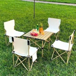 휴대용 간편한 초경량 캠핑의자 옥스포드 원단 캠핑 나들이 낚시 미끄럼방지 미니 포켓 (2개이상추가할인)