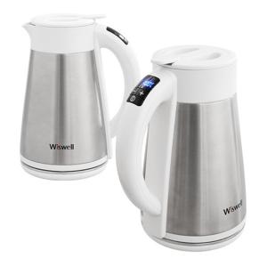 위즈웰 물쏟아짐 방지 무선 전기포트 커피 분유 전기주전자 대용량 포트 1.5L 화상방지
