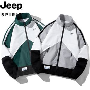 지프 JEEP SPIRIT 봄가을 신상 남성 캐주얼 오버핏 코트 배색 상의 코디 자켓 JP42987