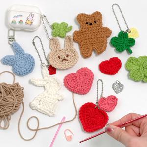 코바늘 뜨개 키링 만들기 키트 diy 학교 수업 8개세트