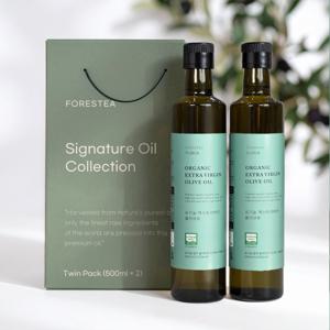 유기농 냉압착 엑스트라버진 올리브오일 선물세트 500ml 2병 올리브유 추석 명절 설