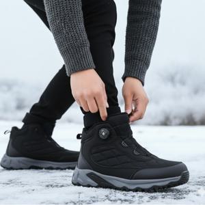 남여공용 겨울 다이얼 방한화 운동화 트레킹화 하이탑 기모 털 워킹화 라이더 오토바이 배달 남성 여성