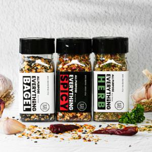 원파디 에브리띵 시즈닝 3종 세트 | 베이글 시즈닝 60g + 스파이시 시즈닝 60g + 허브 시즈닝 40g