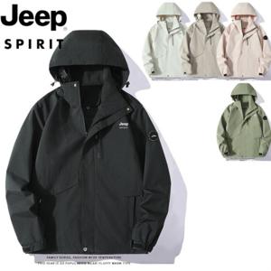 지프 JEEP SPIRIT 봄가을 남녀공용 점퍼 트렌치 후드 야상 바람막이 등산복 JP43996