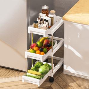 서랍형 틈새 선반 트롤리 틈새수납장 선반