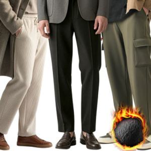 (20%쿠폰) 겨울 남자 기모바지/면바지/슬랙스/빅사이즈/조거/골덴/팬츠/카고/밴딩/와이드/스판/정장/옷 행사