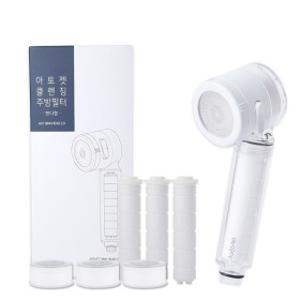 (15%쿠폰/단독세일) 주방 3단분사 주방수전 SET 필터 녹물필터 / 클렌징 핸디형 본품1+바디필터3+헤드3