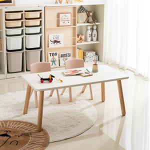 꼼므 1200 아이책상+의자 세트 (화이트/베이지)