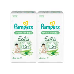 (한정수량 특가) 팸퍼스 아르모니 터치 오브 네이처 엑스트라 팬티형 기저귀 4단계 108매