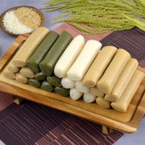 우리쌀로 만든 가래떡 4종세트 (쌀+현미+발아현미+현미쑥) 총 4kg