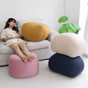 폴랑 물방울 풋스툴 패브릭 발받침대 다리 보조의자 인테리어 쿠션 믿을 수 있는 100% 국내제조