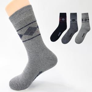 남성 겨울용 넥패턴 테리기모 양말 (모조리박)