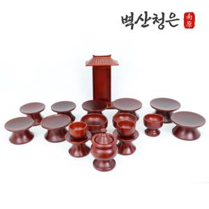 벽산청은 남원정품 민속 오리목 간편제기세트 17p 꼭 필요한 제기만 간소한 제사상