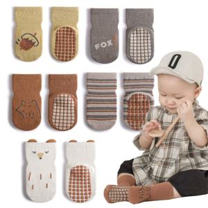 폭스 미끄럼 방지 아기 양말 5족세트(0-5세)