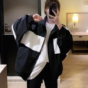 여자 빅사이즈 레터링 후드집업