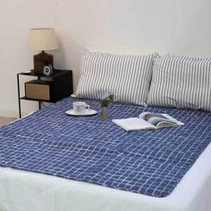 전기장판 전기요 대형(135x180cm)스퀘어 블루  전기요 고급형 전기장판 절전형 따스한 한일