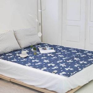 전기장판 전기요 대형(135x180cm)플라워 블루  전기요 고급형 전기장판 절전형 따스한 한일