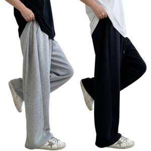 제니유 남자 사이드 핀턱 옆트임 기모 와이드 트레이닝 팬츠