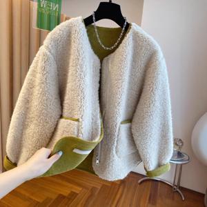 스웨이드 재킷 코트 여 추동 루즈핏 캐주얼 뽀글이