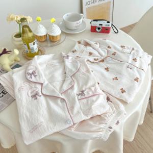 (최저가보장)(땡처리특가) 여성 베이직 꿀잠 파자마 상하세트 여자 잠옷