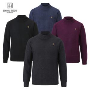 겨울 남성 울 니트 반폴라티 터틀넥 남자 폴라티 반목 니트티 TM