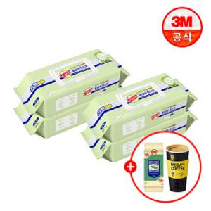 3M 대형 베이직 물걸레청소포 더블액션30매X4팩+ PET정전기 청소포 22매+메가커피