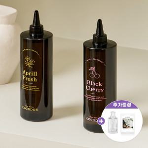 (1+1특가딜) 코코도르 대용량 디퓨저 리필액 1000ml X 2개 + 커튼병 + 사쉐 + 스틱10P