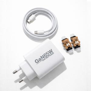 아이홈 국내생산 PD65W GaN PPS C타입 2포트 국산 초고속 충전기 케이블포함