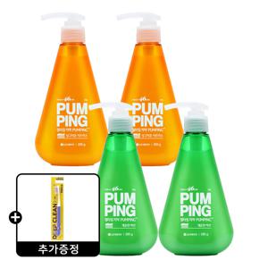 페리오 펌핑치약 285g 4개 (허브2개+시트러스2개) + 칫솔