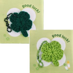 손뜨게 키링 크로버 예쁜 개별포장 행운부적 합격기원 네잎클로버 단체 선물 답례품
