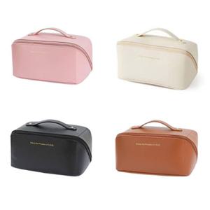 1+1 여행용 화장품파우치 가죽 메이크업 정리함 수납 가방 파우치