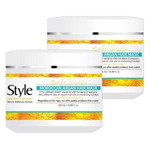 극손상 헤어클리닉 대용량 모로칸 아르간 헤어팩 500ml 2개 모발영양 셀프홈케어 트리트먼트