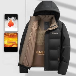 아로하스타일 후드 탈부착 방수 방한 안감 발열 코팅 도톰한 패딩 점퍼 PD4029 남자패딩