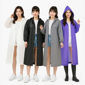 EVA 고급형 우의 레인코트 우비 장마 등산 낚시 워터밤 캠핑 일회용 비옷 성인용 남녀공용
