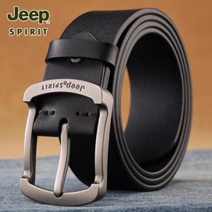JEEP SPIRIT 남성 가죽 벨트 소가죽 캐주얼 데일리 벨트