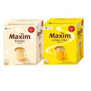 동서 맥심 모카골드 마일드 190T 화이트골드 선택 커피 사무실 자판기 커피믹스