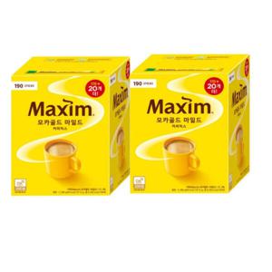 동서 맥심 모카골드 마일드 190T x 2개 화이트골드 선택 커피 사무실 자판기 커피믹스