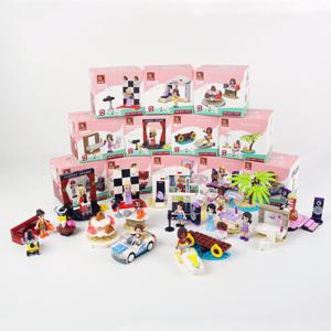 비씨토이  여아 블럭 12종 세트 어린이집 유치원 학교 돌봄 생일 선물 답례품 구디백 역할 소꿉놀이