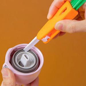 당근 텀블러 세척솔 물병 젖병 브러쉬 틈새 솔 3in1