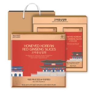 개성고려삼인  고려홍삼절편 선물세트 + 쇼핑백 20g 10개입 /2박스