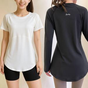 쿨쉐어 라운드넥 커버업 힙커버 요가복 필라테스 운동복 상의 필라테스복 필라테스옷 반팔 긴팔