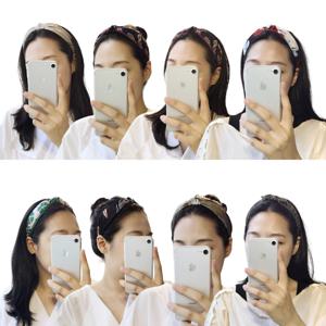 기획전 머리띠 코듀로이 페인팅 빅와이어 배색플라워 실크페더 빅플라워 배색페이즐리 7종 헤어밴드 머리띠