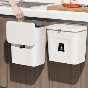 공간절약 무타공 싱크대 걸이형 주방 쓰레기통 9L 즉시할인